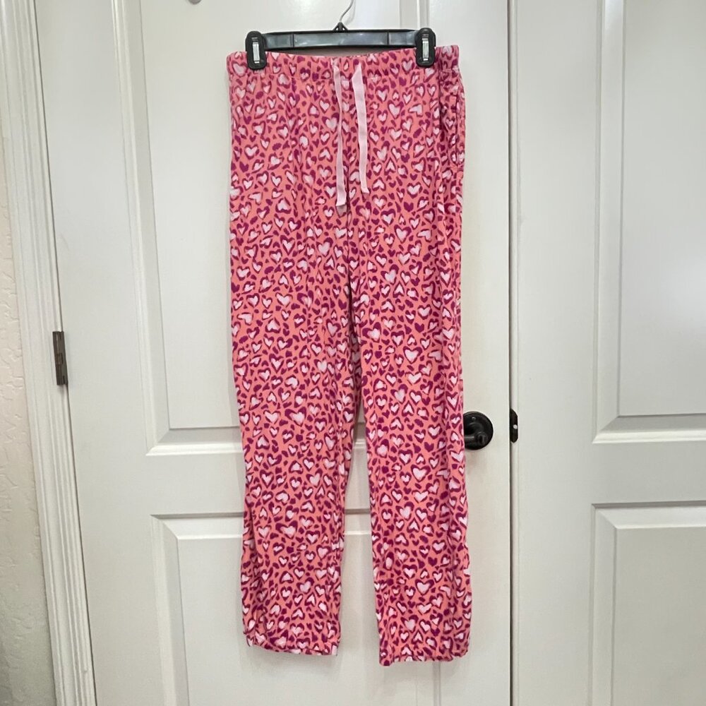 Victoria's Secret Pajama Lounge Pants Hearts Flannel Small